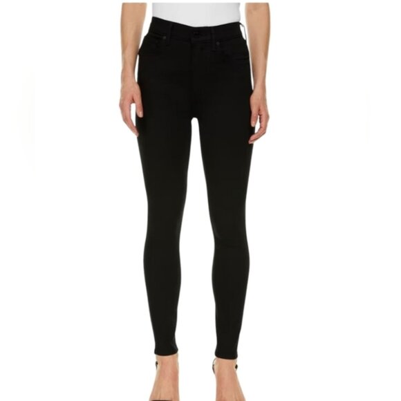 Denim Forum The Lola High Rise Skinny Black Jeans Size 26 - Picture 14 of 16